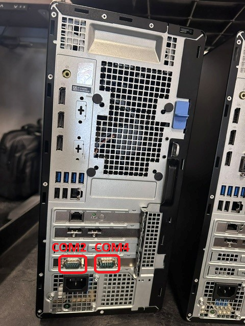 PC rear - PCIe COM2 port