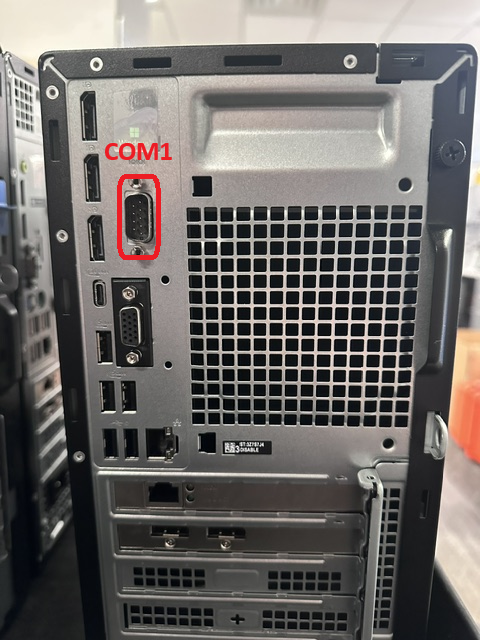PC rear - onboard COM1 port